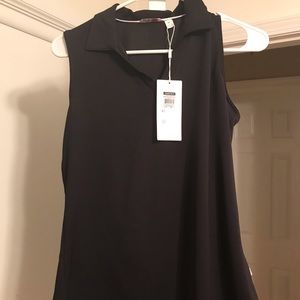 Lady Hagen Black Medium Golf Sleeveless Polo